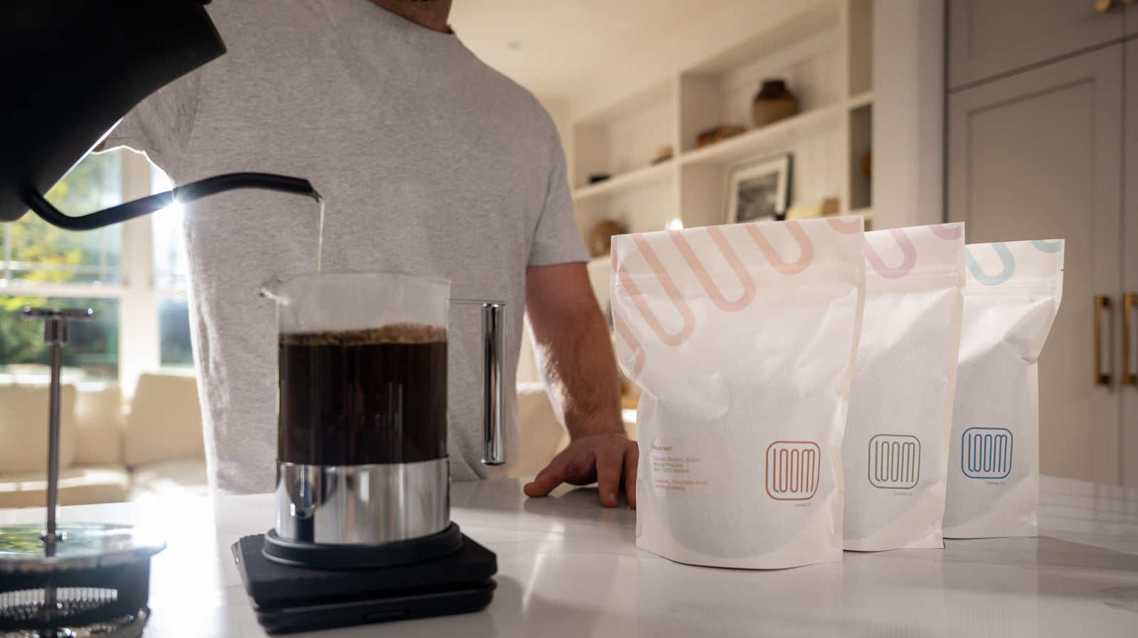 Your quick-start guide for French press brewing from the roasting team at Loom Coffee Co. Ratio, grind size, steep time, and the one step that changes everything.