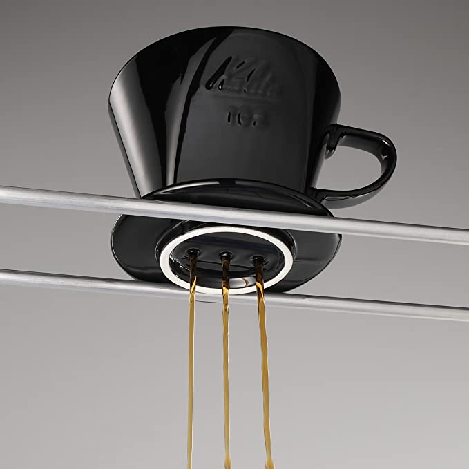 Espresso Parts Greensboro NC Coffee Roasters Kalita Style 102 Ceramic Coffee Dripper - Black