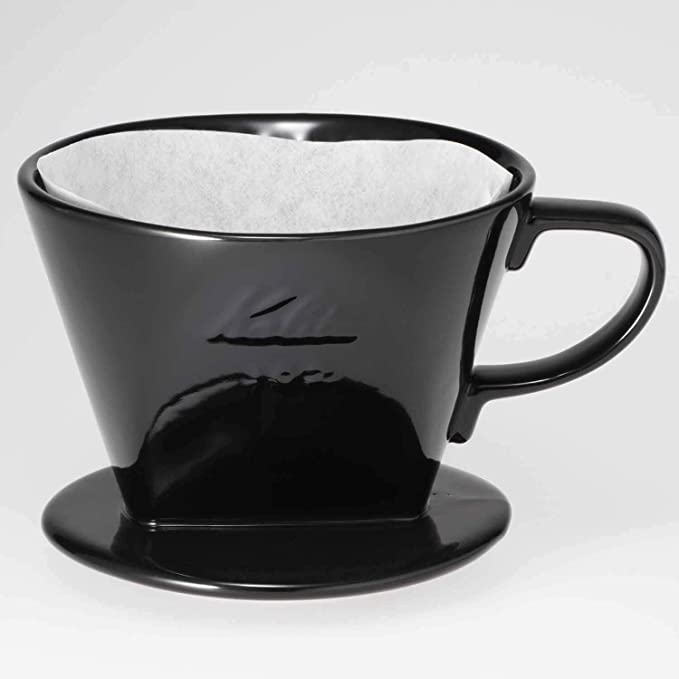 Espresso Parts Greensboro NC Coffee Roasters Kalita Style 102 Ceramic Coffee Dripper - Black