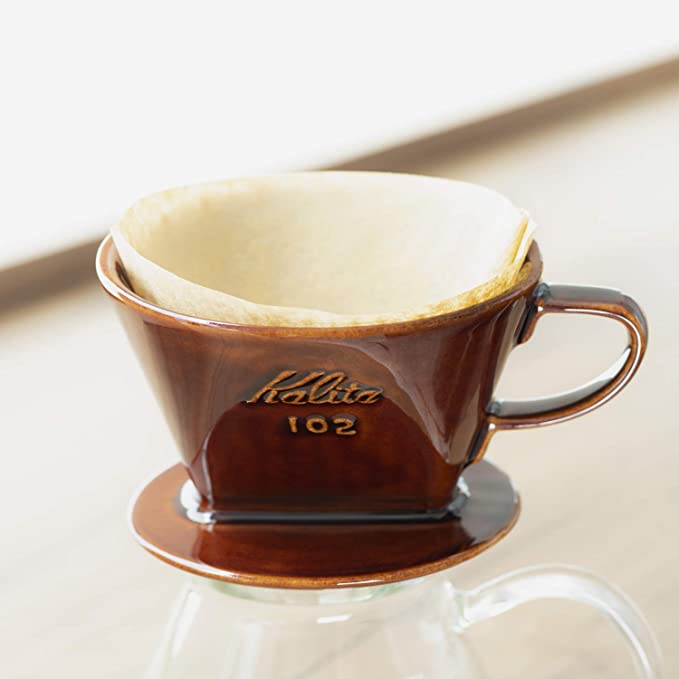 Espresso Parts Greensboro NC Coffee Roasters Kalita Style 102 Ceramic Coffee Dripper - Brown