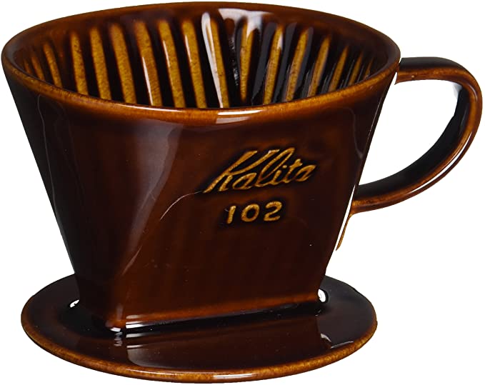 Espresso Parts Greensboro NC Coffee Roasters Kalita Style 102 Ceramic Coffee Dripper - Brown