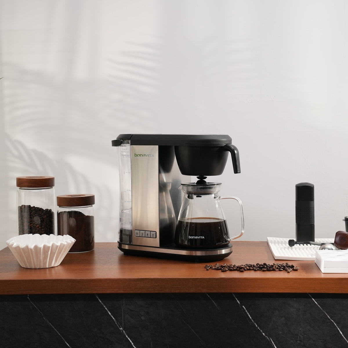 Bonavita Greensboro NC Coffee Roasters Bonavita Enthusiast 8-Cup Coffee Maker | SCA-Certified | One-Touch Precision Brewing | Glass Carafe