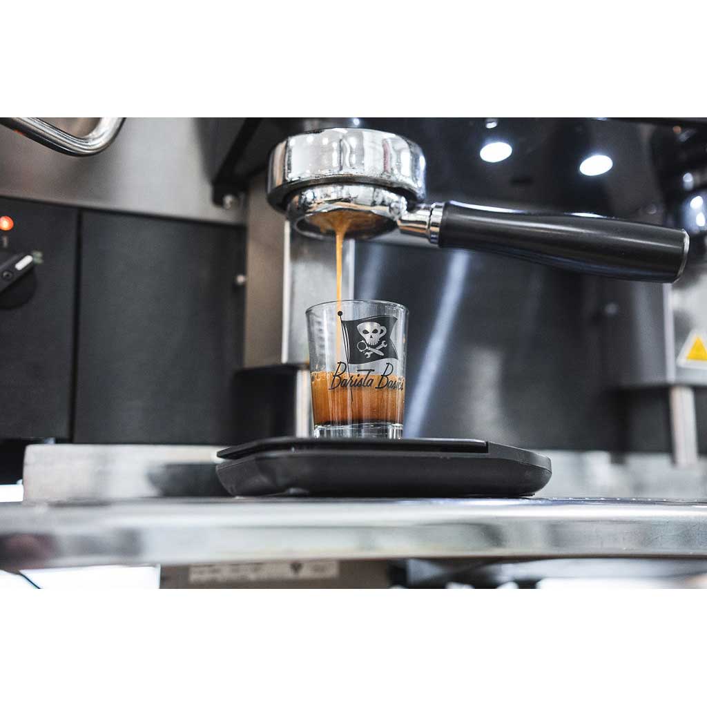 Espresso Parts Greensboro NC Coffee Roasters Barista Basics Lined Measuring Glass - 4oz / 110ml