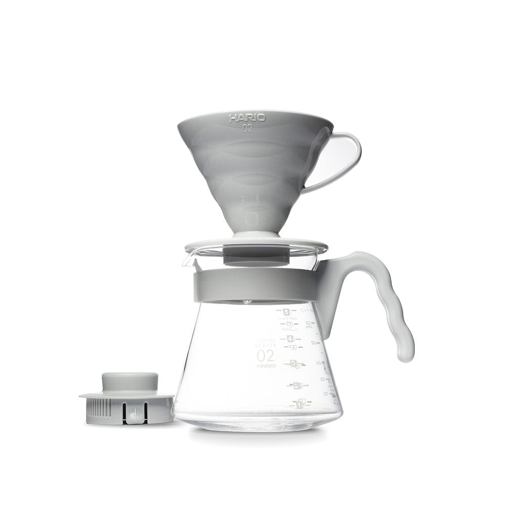 Espresso Parts Greensboro NC Coffee Roasters Hario V60 02 Pour Over Coffee Starter Kit - Pale Gray