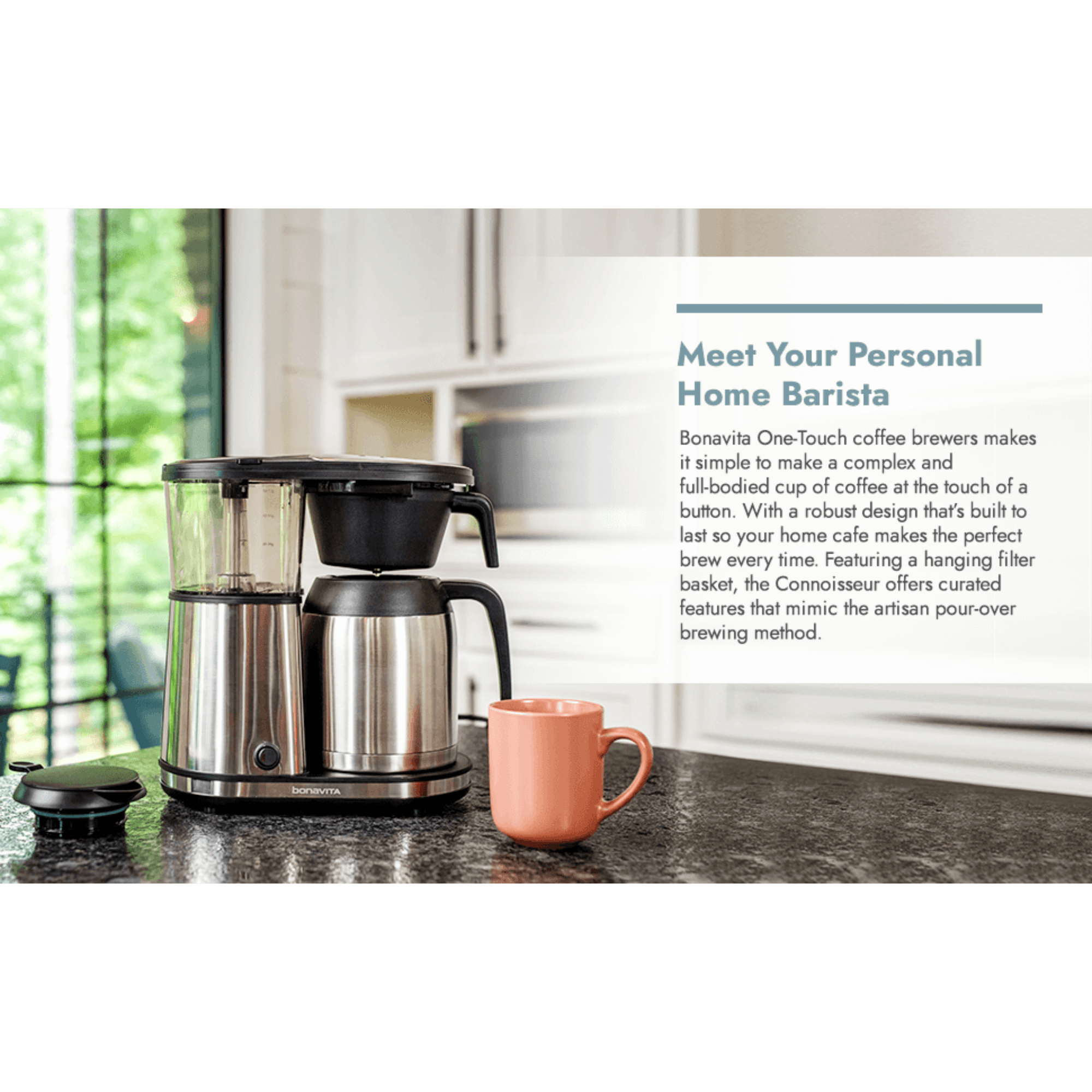 Bonavita Greensboro NC Coffee Roasters Bonavita Connoisseur 8-Cup Coffee Maker with Thermal Carafe