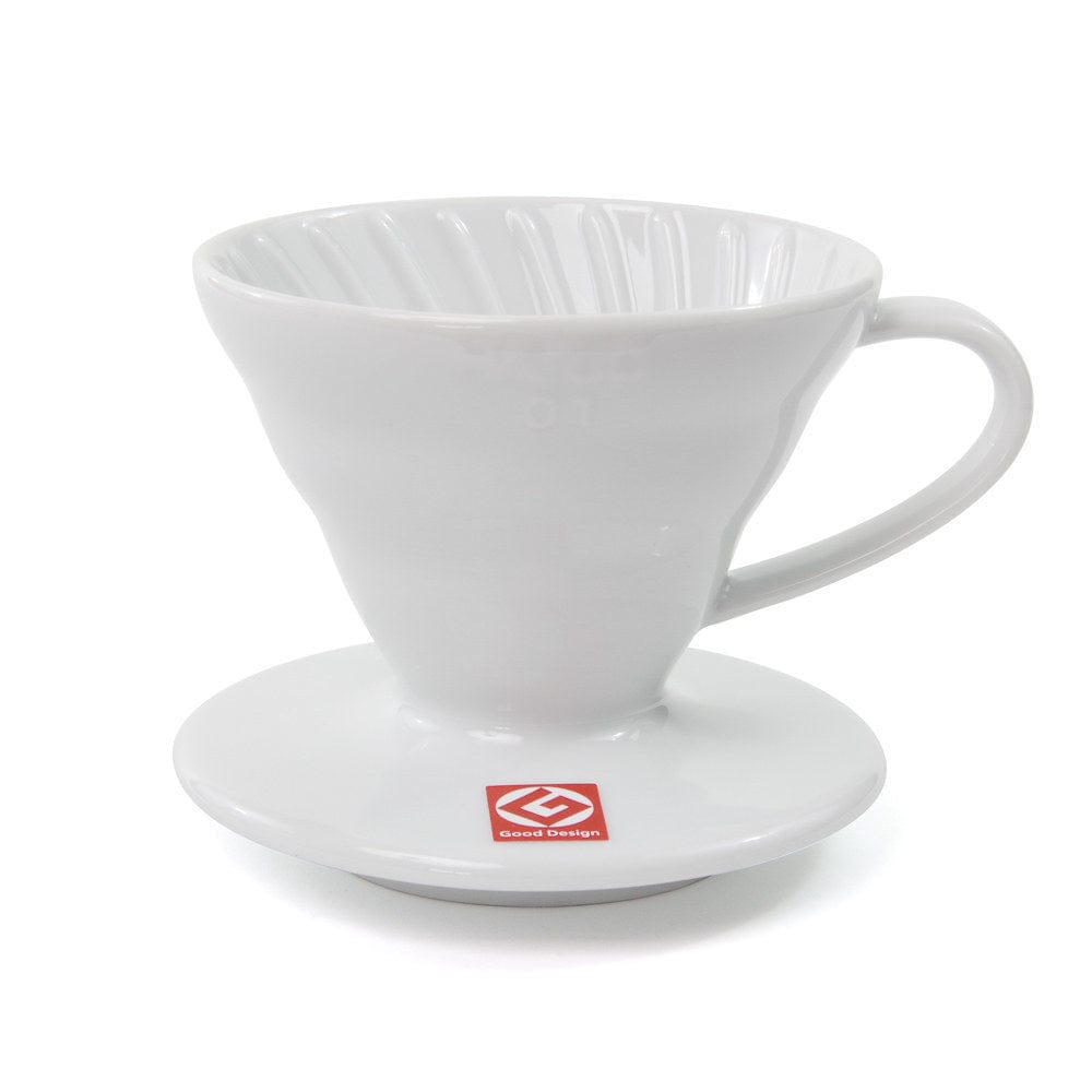 Espresso Parts Greensboro NC Coffee Roasters V60 Ceramic Coffee Dripper 01 - White