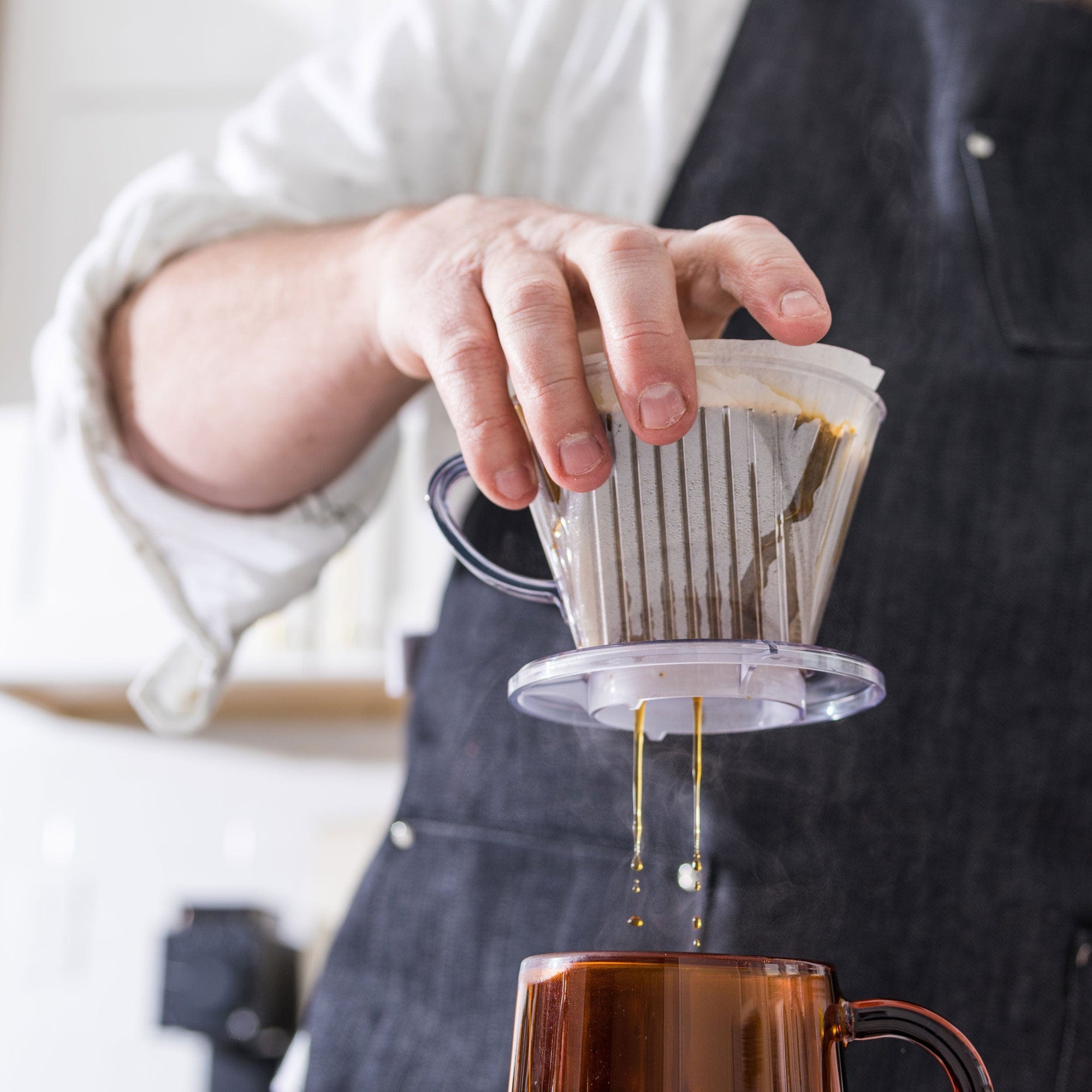 Espresso Parts Greensboro NC Coffee Roasters Kalita Style 103 Coffee Dripper - Clear Plastic